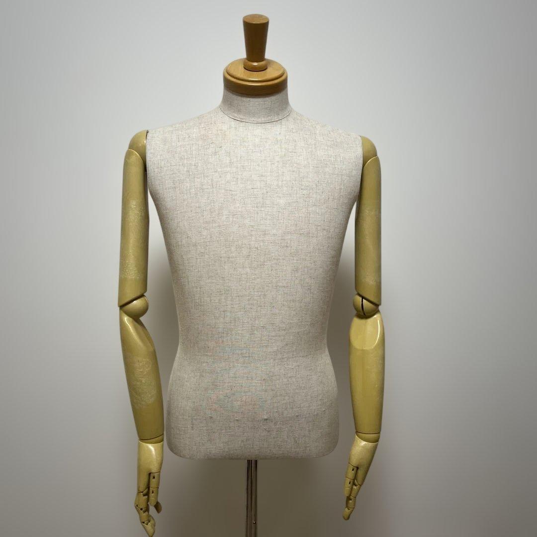 メンズ布製トルソー　マネキン 男性　高さ調整可能　金属スタンド付き