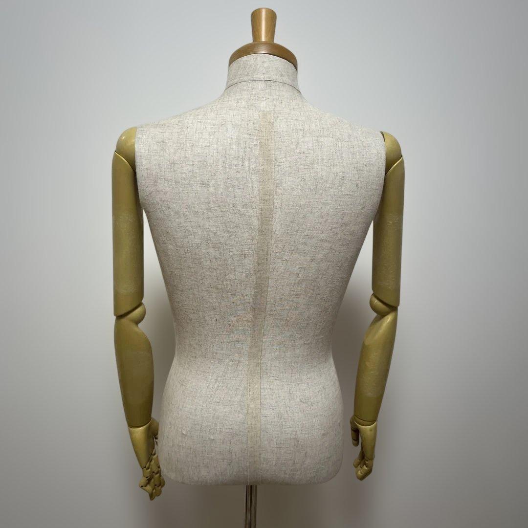 メンズ布製トルソー　マネキン 男性　高さ調整可能　金属スタンド付き