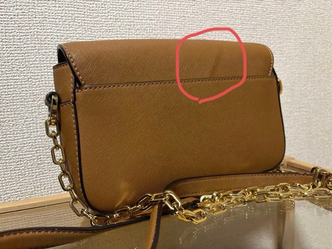 早い者勝ち　トリバーチ　チェーンショルダーバッグ　ブラウン