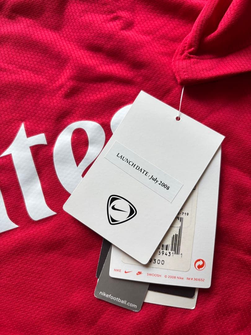 08-09 アーセナル　ナイキ　ホームユニフォーム　新品未使用タグ付き