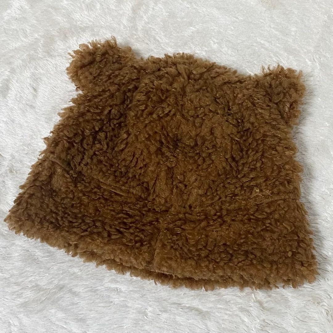 Basicks ベイシックス クマ耳ニット帽 茶 ブラウン S