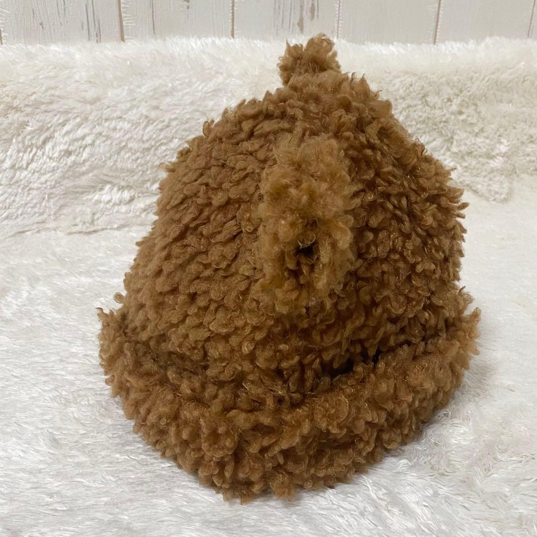 Basicks ベイシックス クマ耳ニット帽 茶 ブラウン S