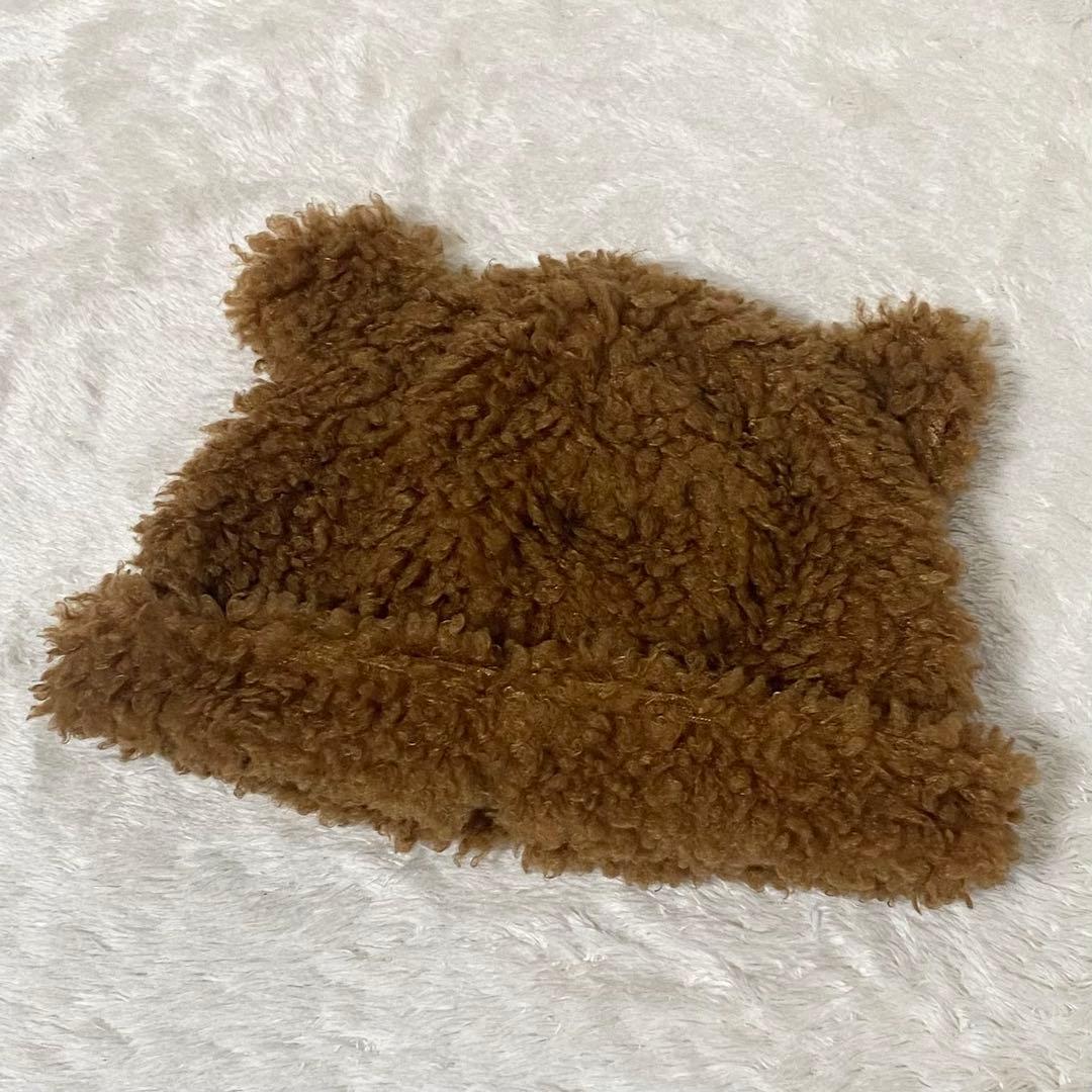 Basicks ベイシックス クマ耳ニット帽 茶 ブラウン S