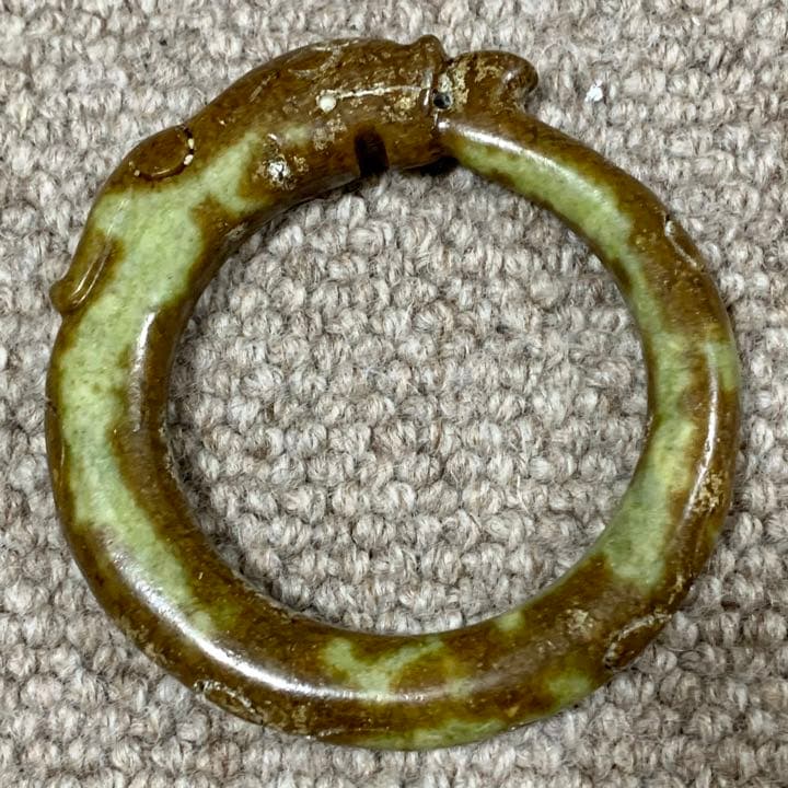 高古玉 紅山文化　ブレスレット？　竜の彫刻　時代物　アンティーク