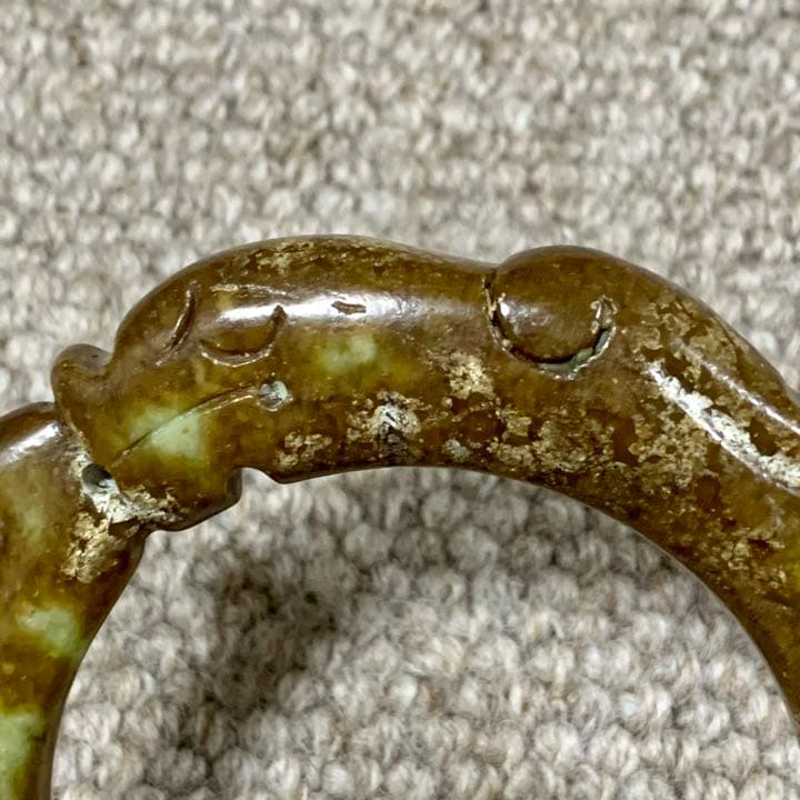 高古玉 紅山文化　ブレスレット？　竜の彫刻　時代物　アンティーク