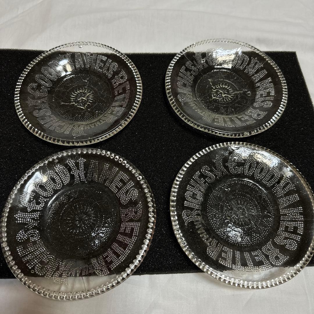 【新品未使用品】明治〜昭和　ガラスプレート4枚セット