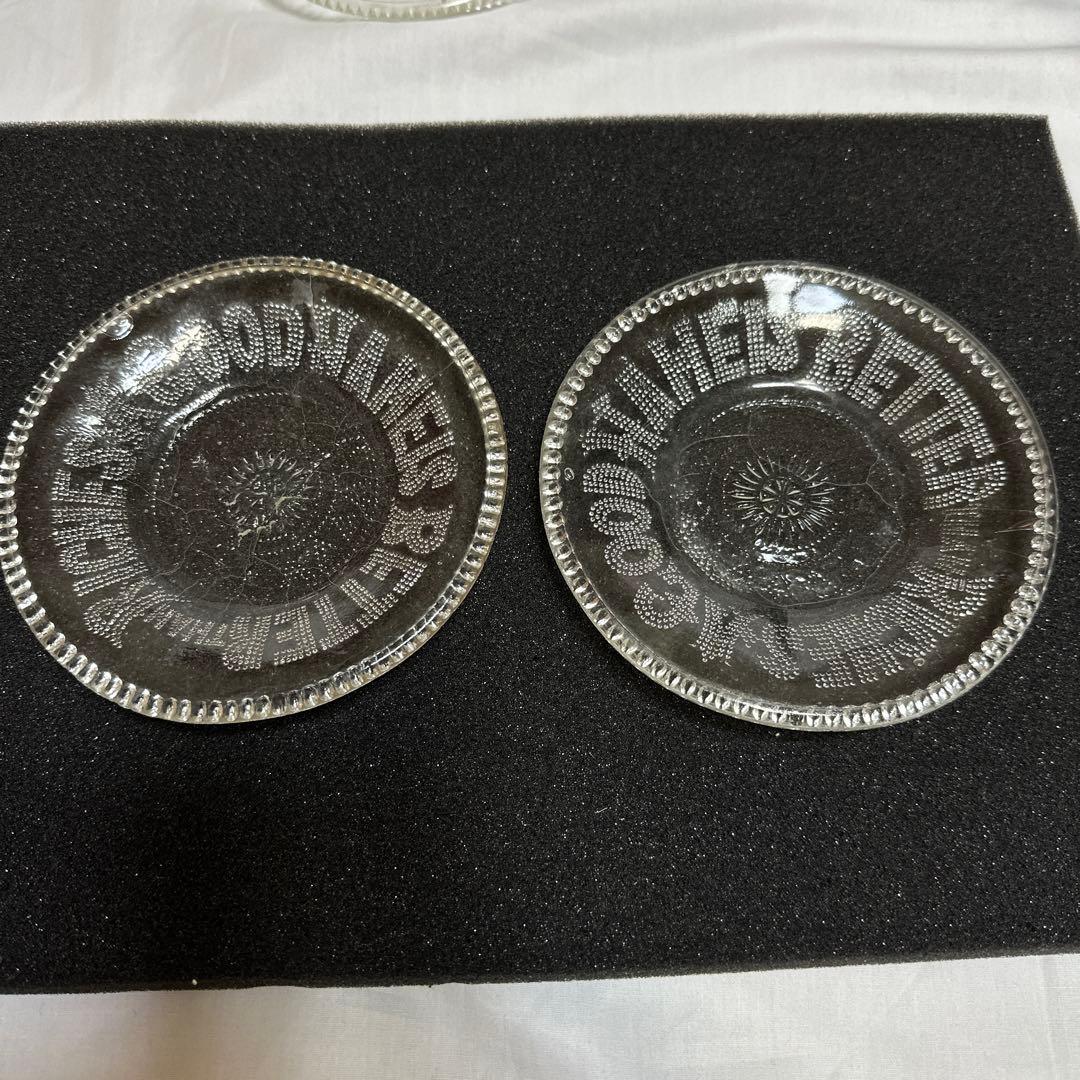 【新品未使用品】明治〜昭和　ガラスプレート4枚セット