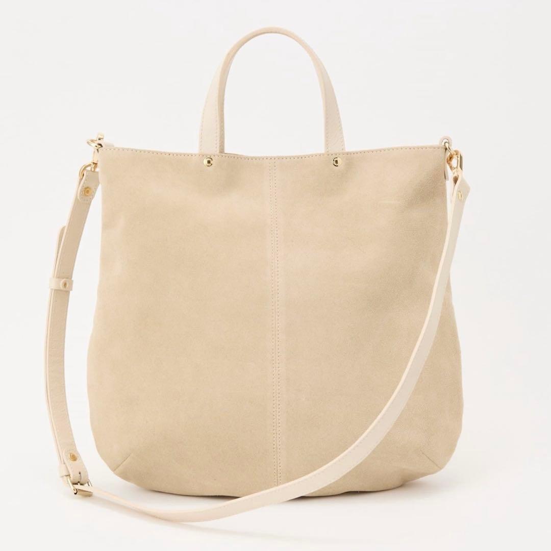 【新品未使用】russet ベージュ　本革スエードトートバッグ