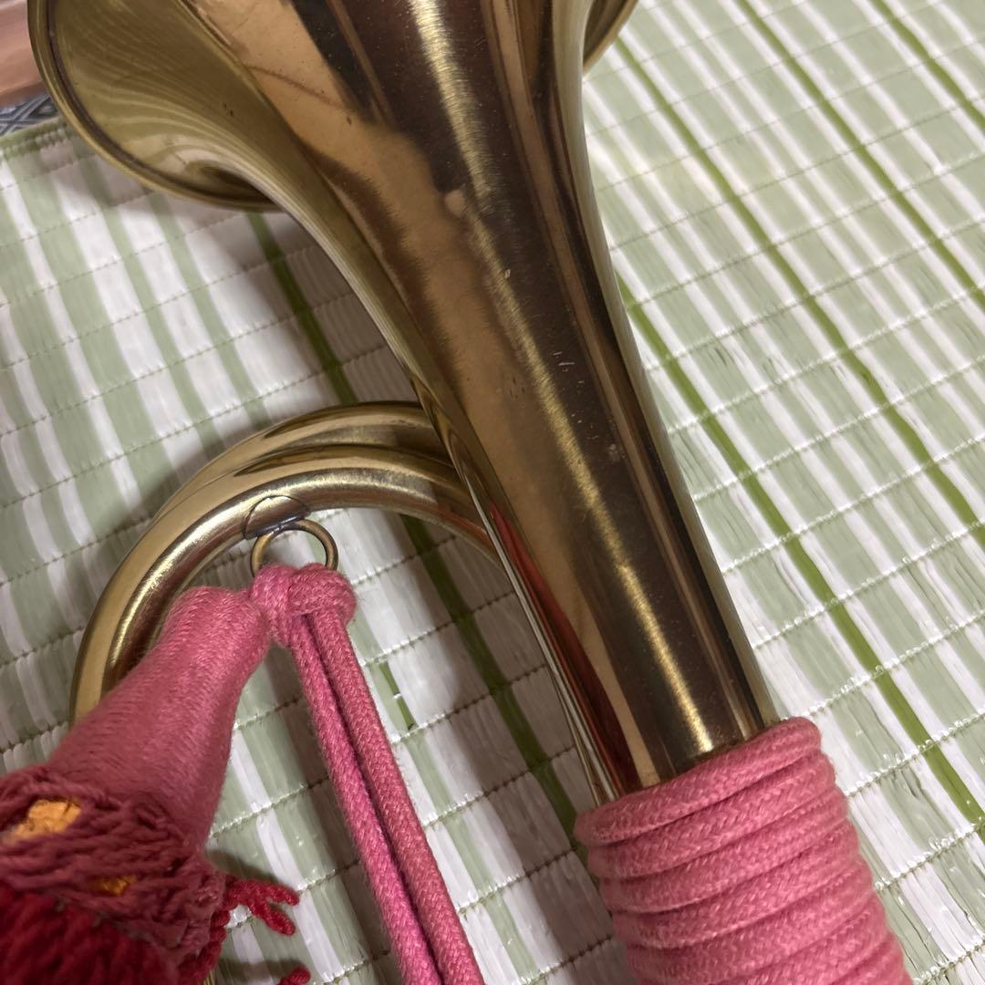 ビューグル　軍隊ラッパ　信号ラッパ　管楽器　ミリタリー　レトロ　アンティーク