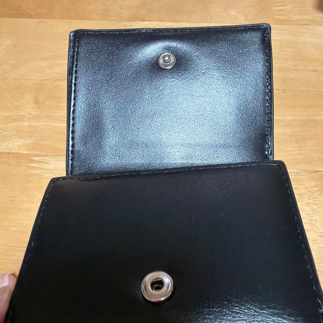 DIESEL ブラックレザー 三つ折り財布