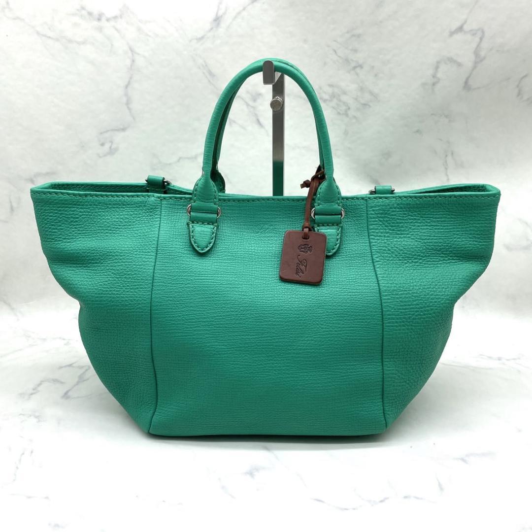 フェリージ 23-11 2way ハンドバッグ ショルダーバッグ レザー 緑