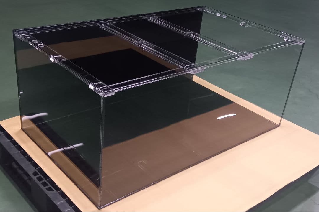アクリル水槽 W1200 D700 H450 二面ブラック ワンオフ 佐川発送