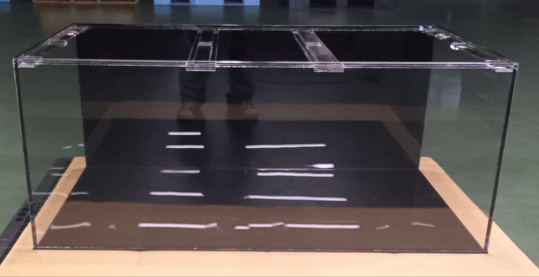 アクリル水槽 W1200 D700 H450 二面ブラック ワンオフ 佐川発送