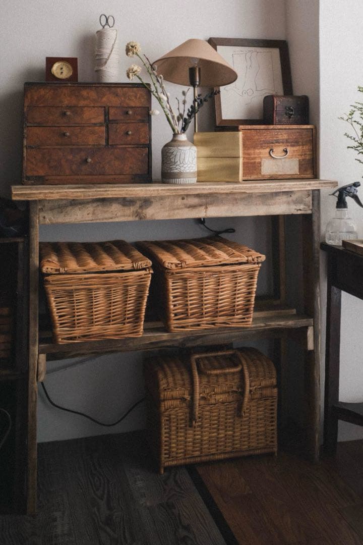 【ぱんだこ】リサイクルウッド　コンソールテーブル