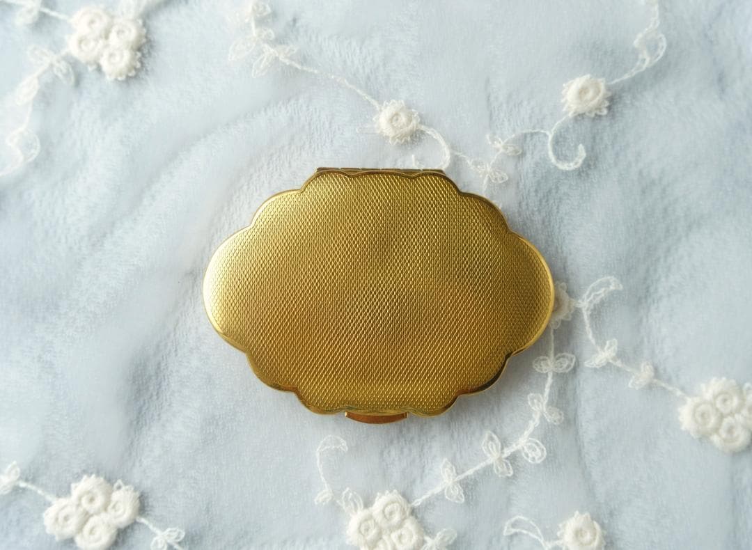 1950 KIGU 英国ヴィンテージ すみれの描かれたコンパクトミラー