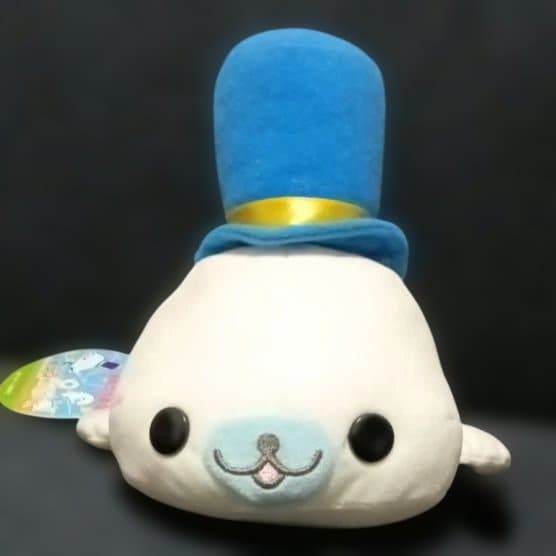 まめゴマ　ぬいぐるみ　まめゴマ日記　しろゴマ　シルクハット ステッキ持ち