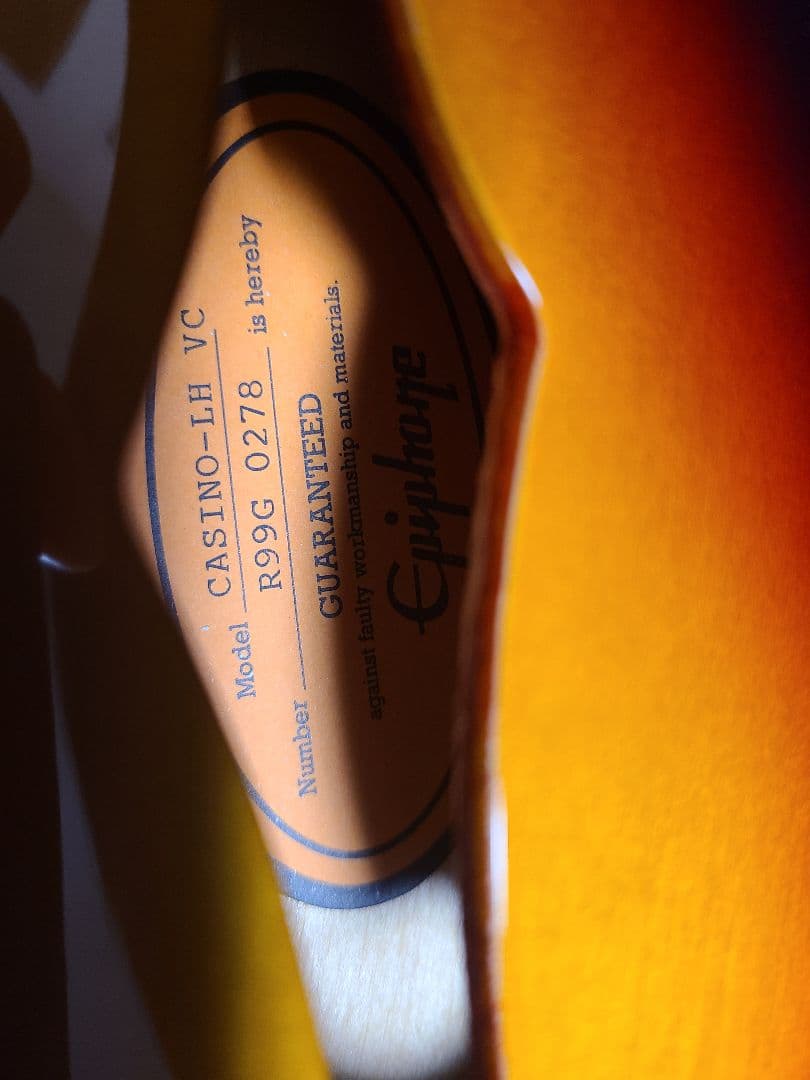 Epiphone Casino-LH VC サンバースト ハードケース付き