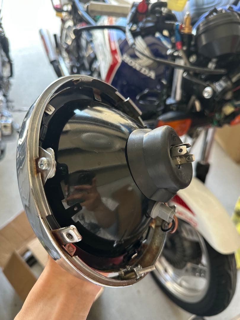 cbx400f マーシャル 180π ヘッドライト