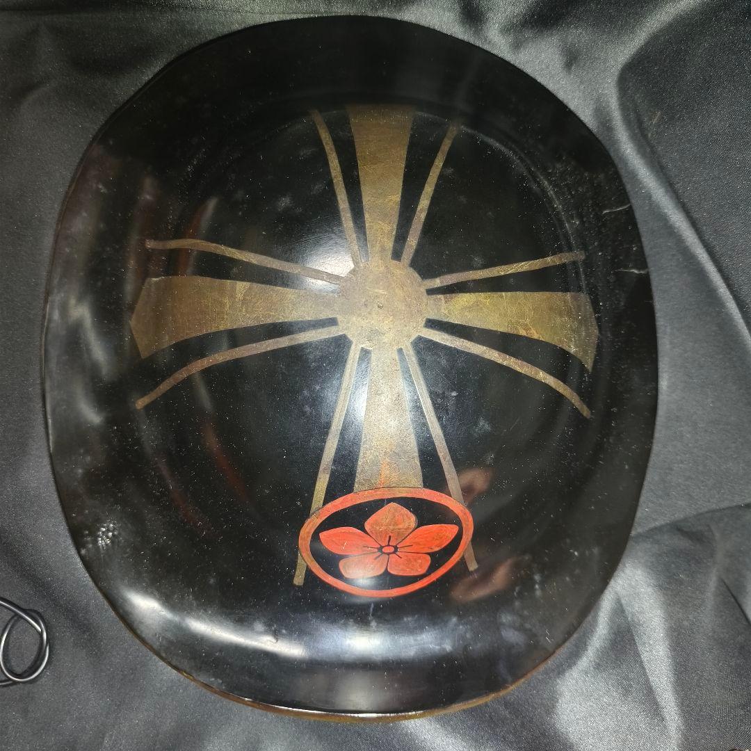 家紋付陣笠 本家 江戸骨董 時代物 漆塗り 古美術 旧家蔵出 蒐集家放出極上品