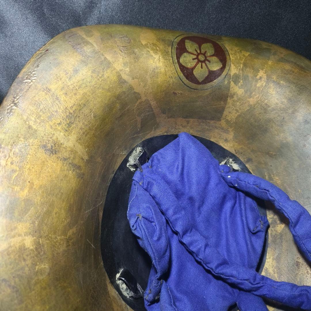 家紋付陣笠 本家 江戸骨董 時代物 漆塗り 古美術 旧家蔵出 蒐集家放出極上品