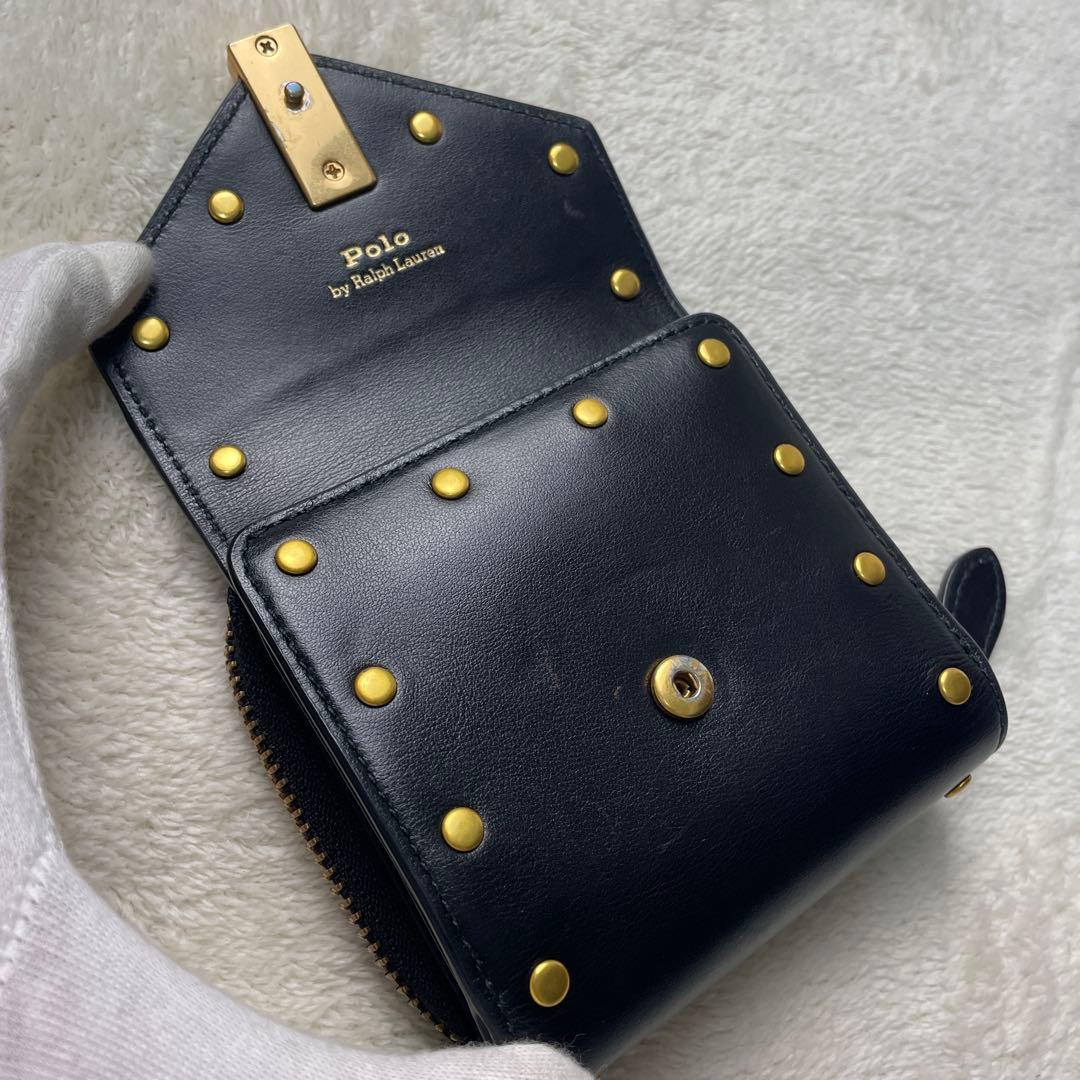 a*3様 ポロラルフローレン Polo ID ポロスタッズ 三つ折り財布
