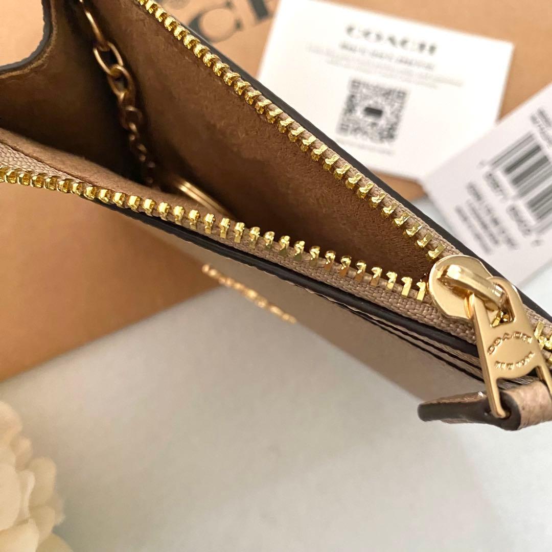 新品　正規品☆COACH コーチ　ケース　ベージュ レザー ケース