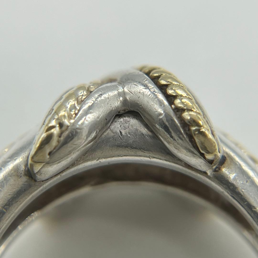 ティファニー TIFFANY&CO シグネチャークロス リング 13号 コンビ