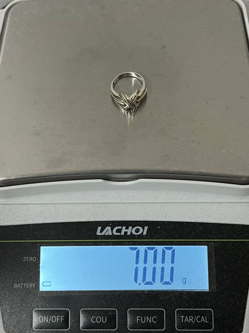 ティファニー TIFFANY&CO シグネチャークロス リング 13号 コンビ