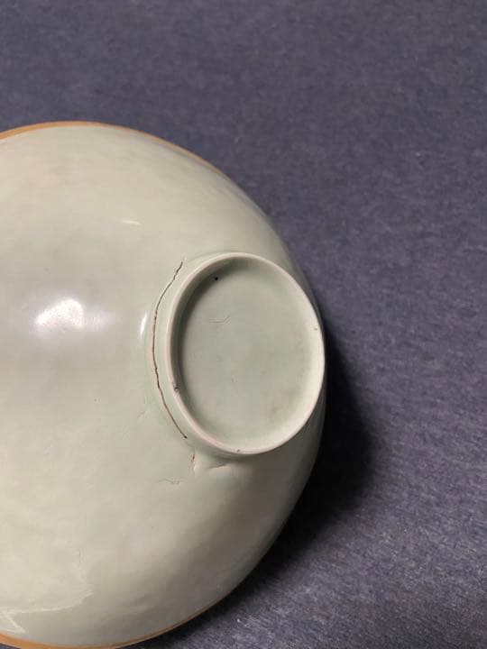 中国古美術品　宋金時代　定窯青白磁　鳳凰牡丹印花　お椀