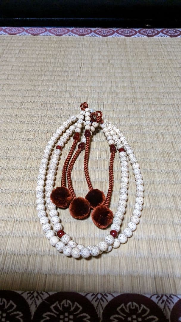 真言宗　星月菩提樹念珠　瑪瑙　尺二