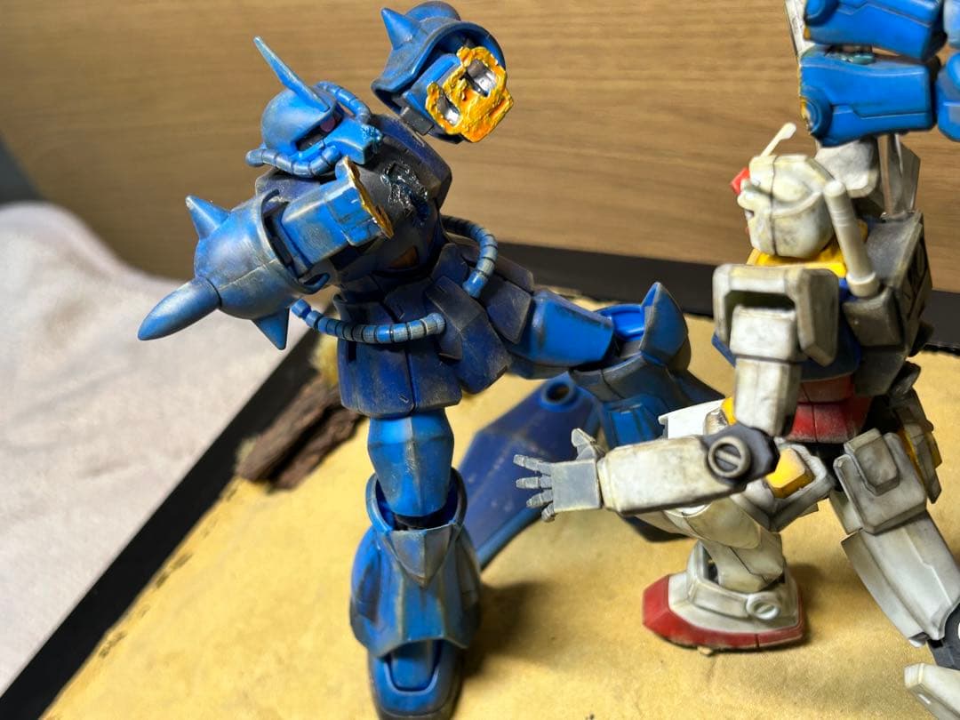 HG ガンプラ グフVSガンダム　ジオラマ