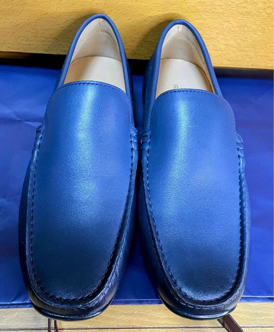 最終値下新品リーガル革スリッポンシューズイタリアンレザー25ドライビングネイビー