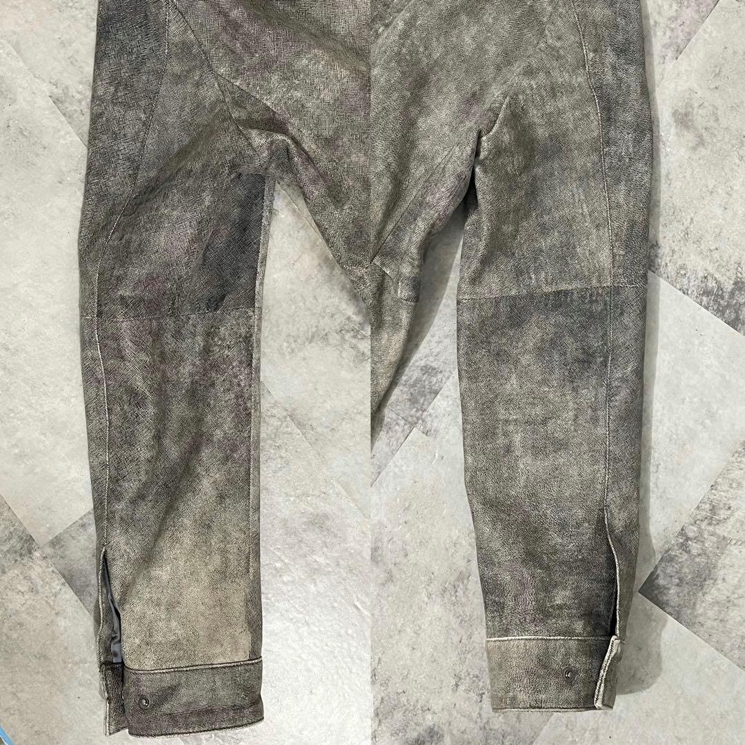 COMME CA MEN レザー ブルゾン ジャケット デニム デザイン 羊革