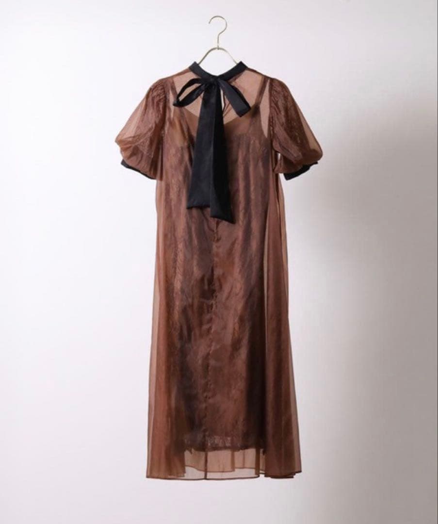 ク★新品★ドリードール　Aラインシアードレス　ブラウン　M