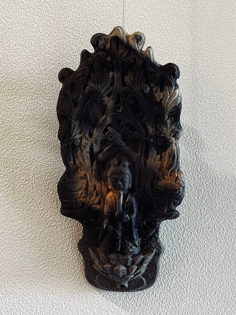 福森雅武　掛け陶仏　飛天「笛」　白洲正子　茶室　伊賀焼