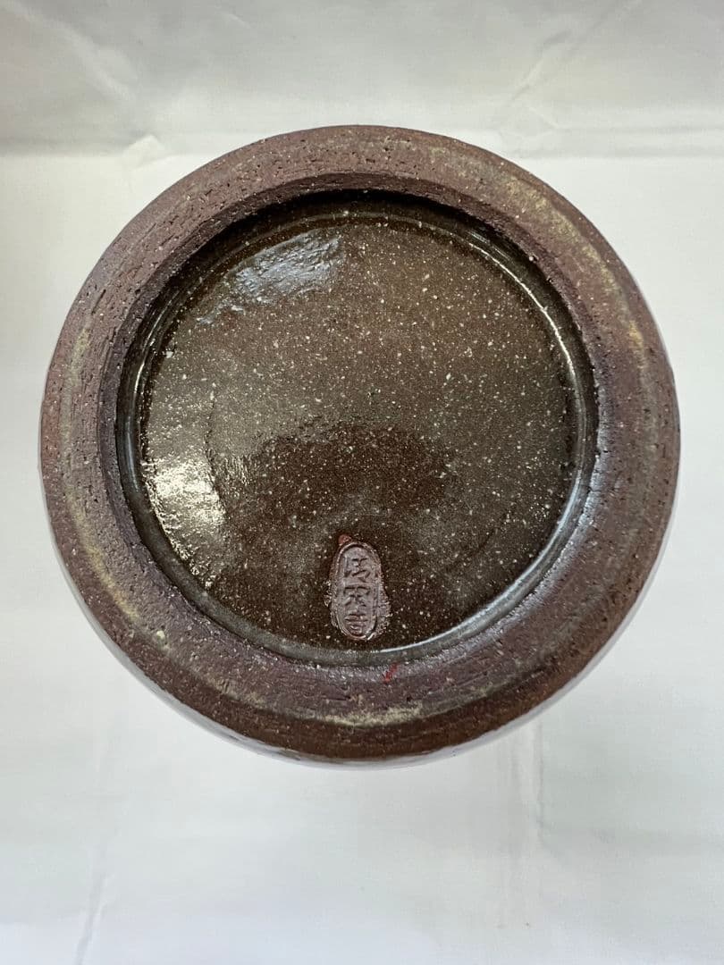 赫土地銹釉尾花画 水指 清閑寺窯 杉田祥平