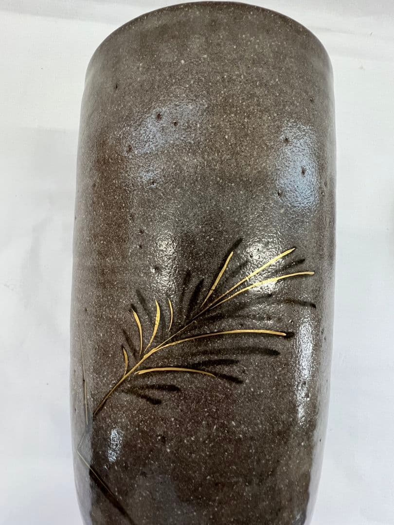 赫土地銹釉尾花画 水指 清閑寺窯 杉田祥平