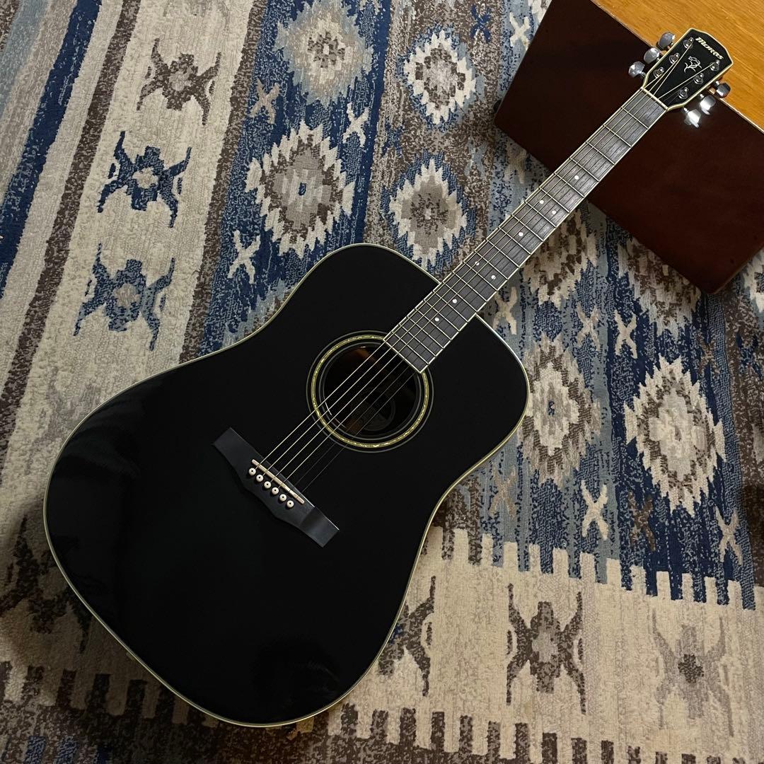 Morris M-12II BLK スプルース トップ単板 ケース&セット付き