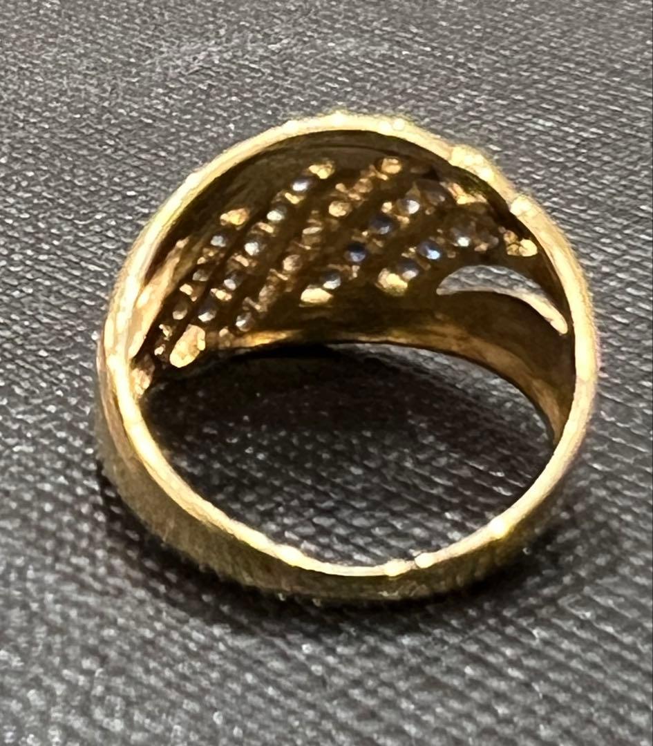 【専用】k18サファイア ／ダイヤモンドリング #10 ゴールド4g 指輪