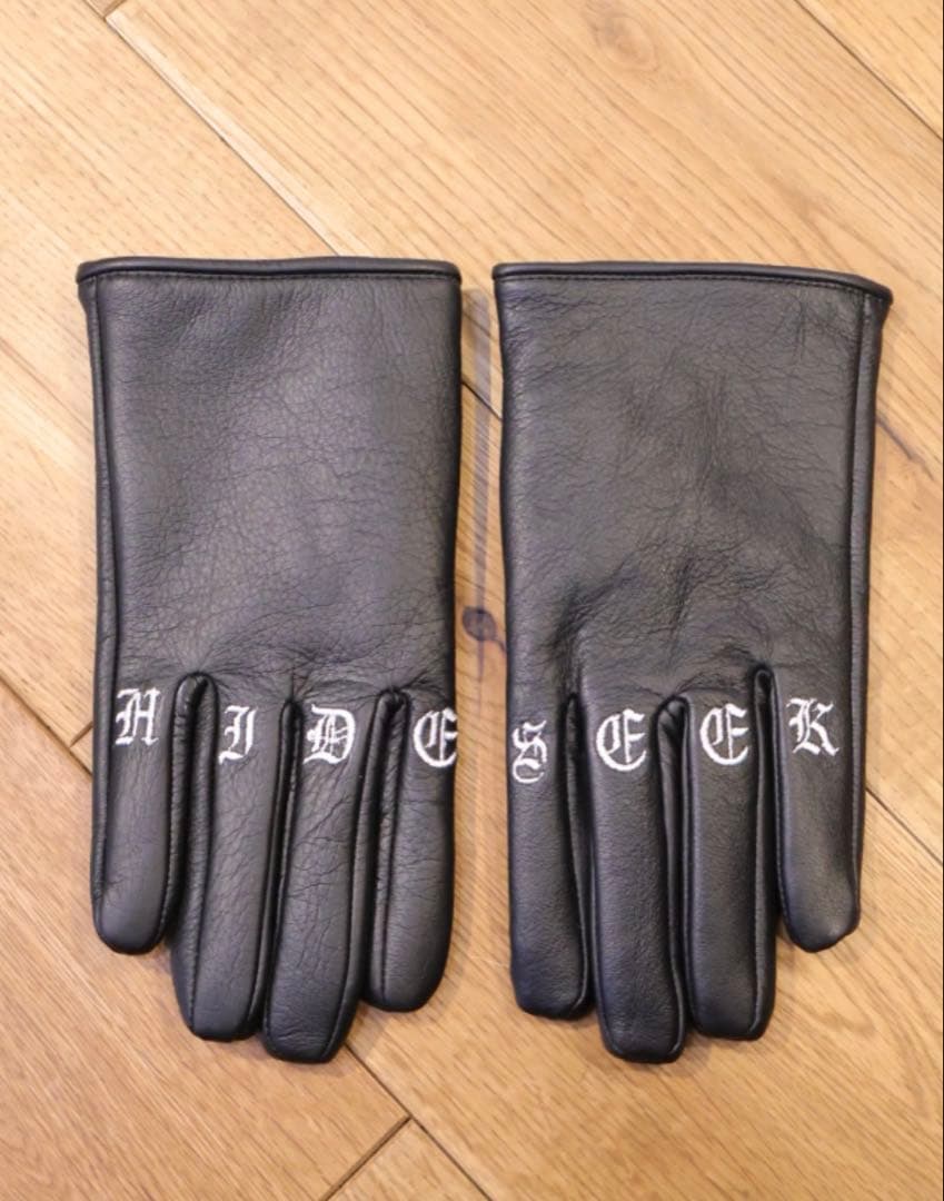 Hide and Seek Leather Glovesレザーグローブ 黒L