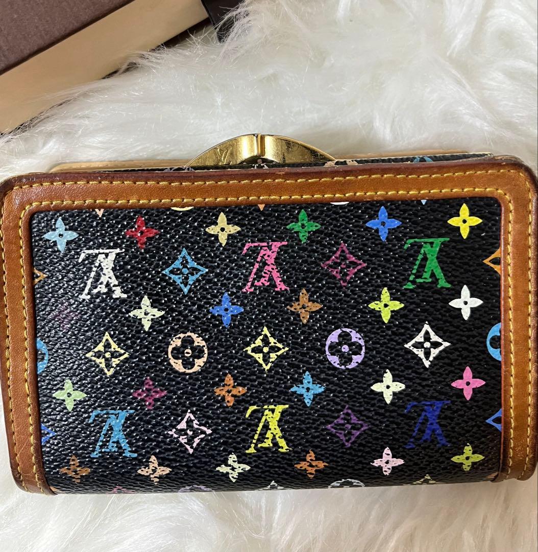 Louis Vuitton 二つ折り財布 ブラック/マルチカラー