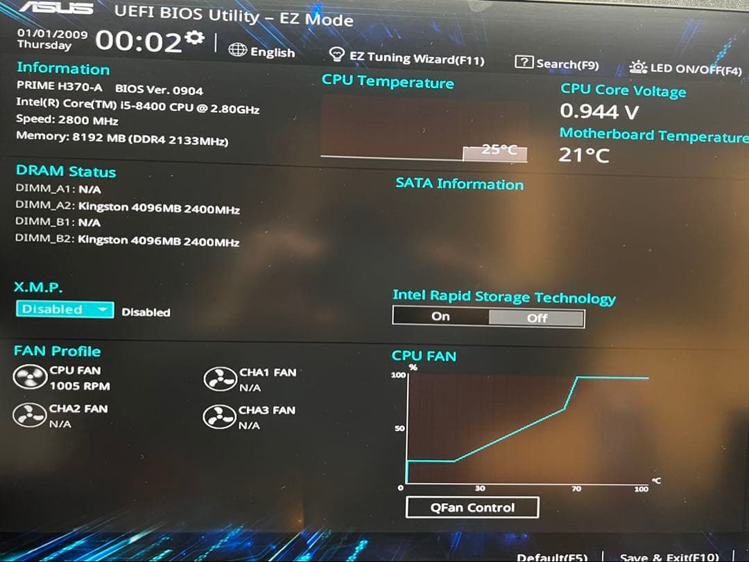 Core i5 8400 DDR4 8GB マザーボード CPUクーラー　セット