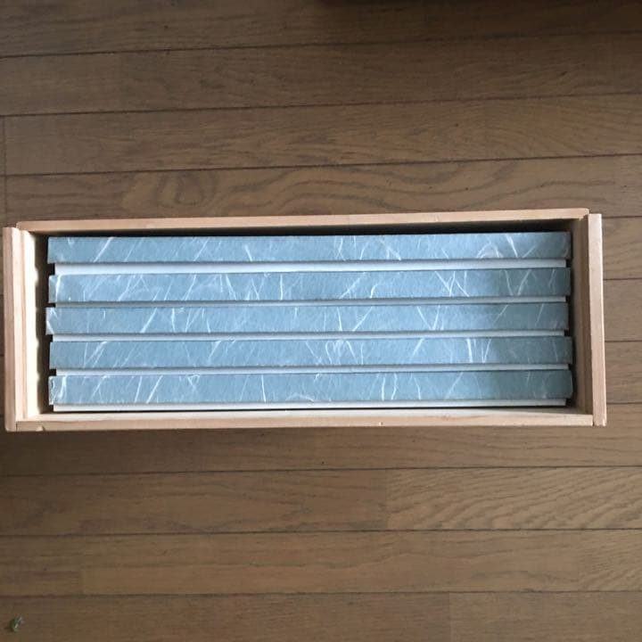 半月盆　半月膳　会席膳　５枚　漆塗り　木製　蒔絵　朱　元箱付き　お正月