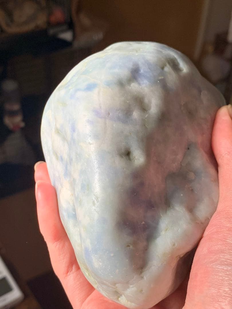 海翡翠　海石　糸魚川ラベンダー翡翠　原石　青紫ひすい　水石　根付　国産鉱物標本