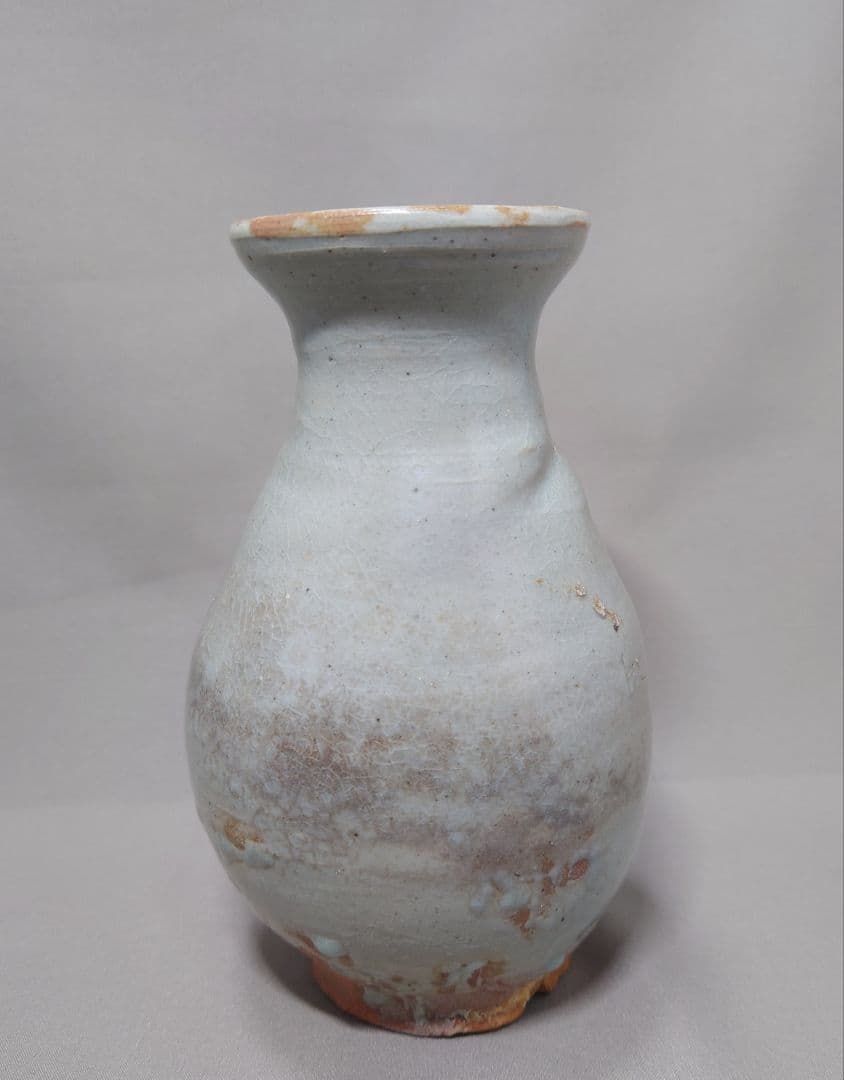 珍品！　李朝堅手瓶　白磁　李朝前期