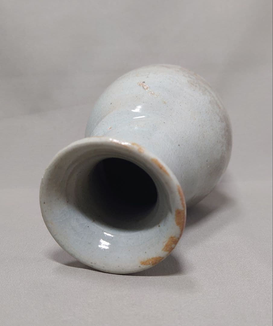 珍品！　李朝堅手瓶　白磁　李朝前期