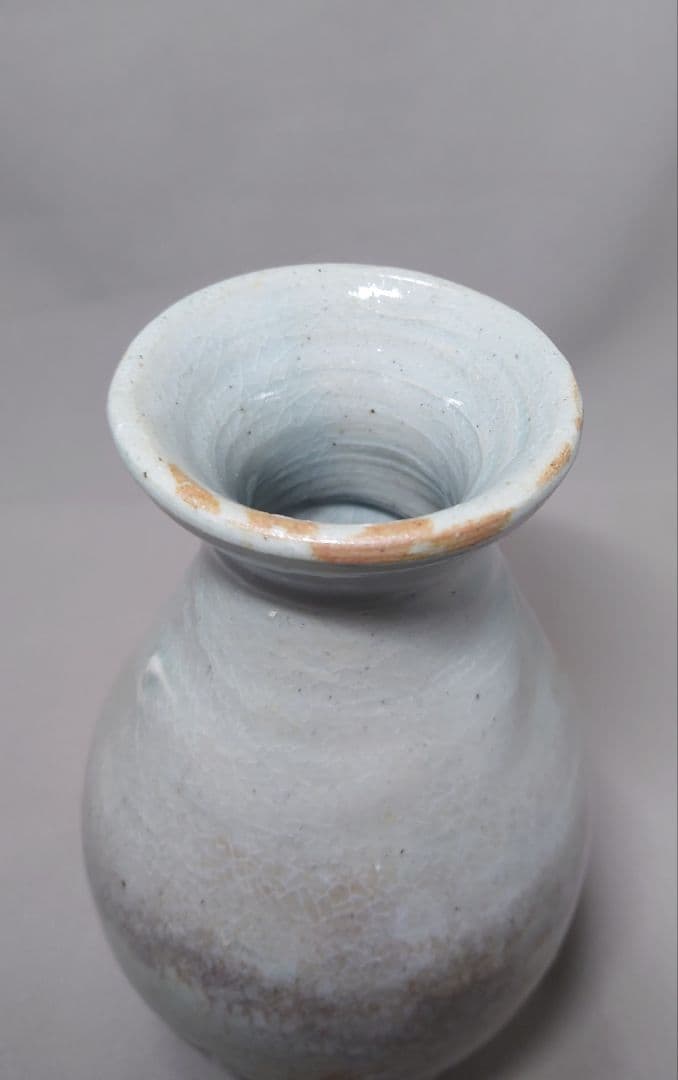 珍品！　李朝堅手瓶　白磁　李朝前期