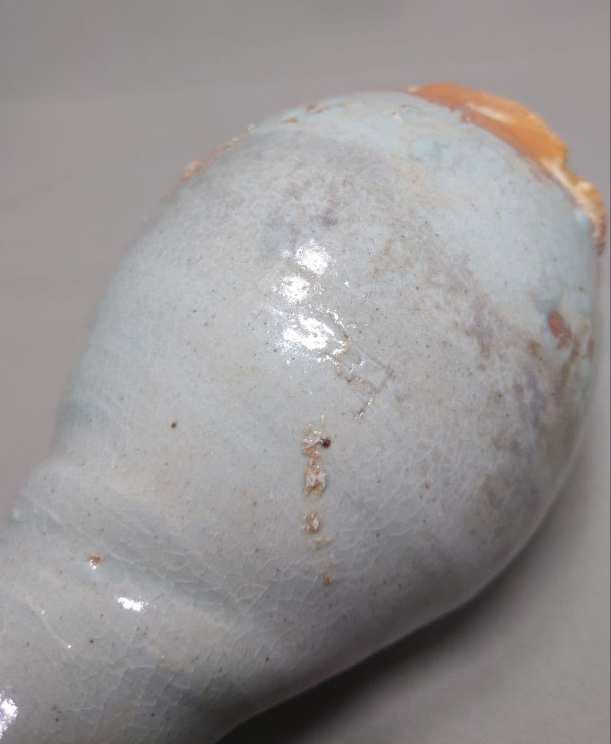 珍品！　李朝堅手瓶　白磁　李朝前期