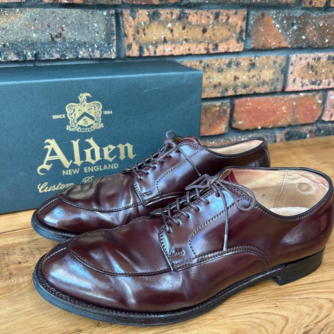 alden 54321 オールデン　Vチップ　コードバン　バーガンディ