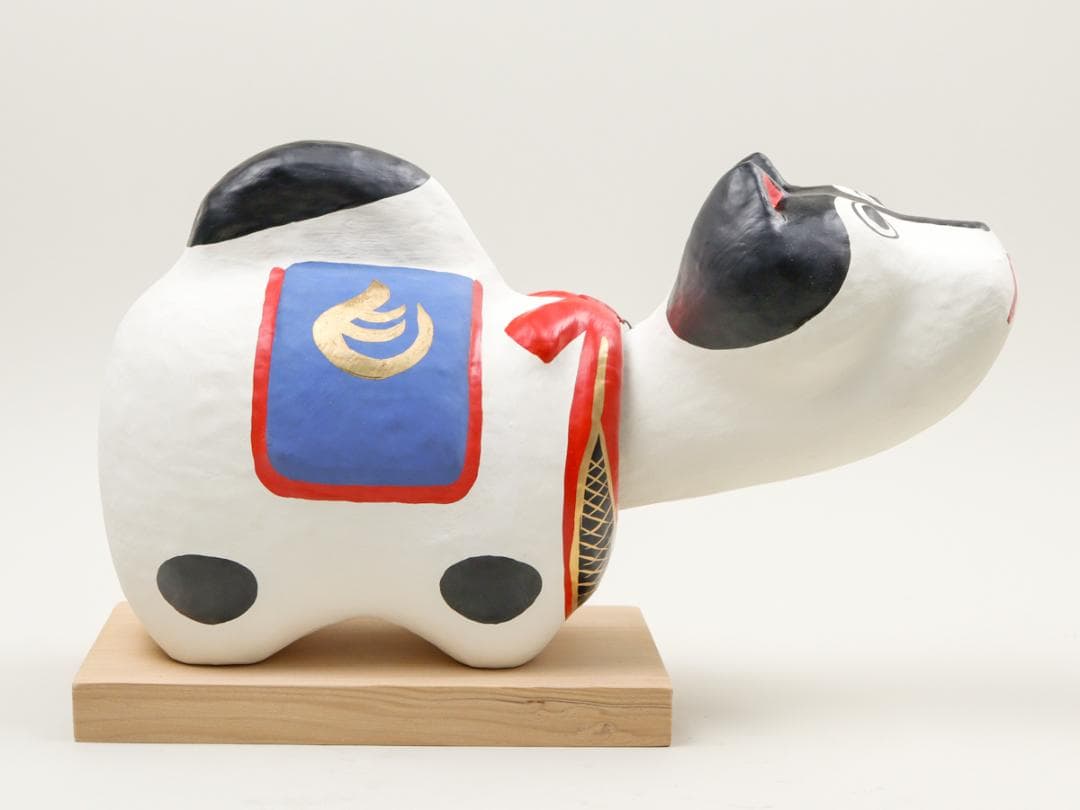 一閑張 伊予松山 泉王子 宝来之犬 張子犬 箱付き